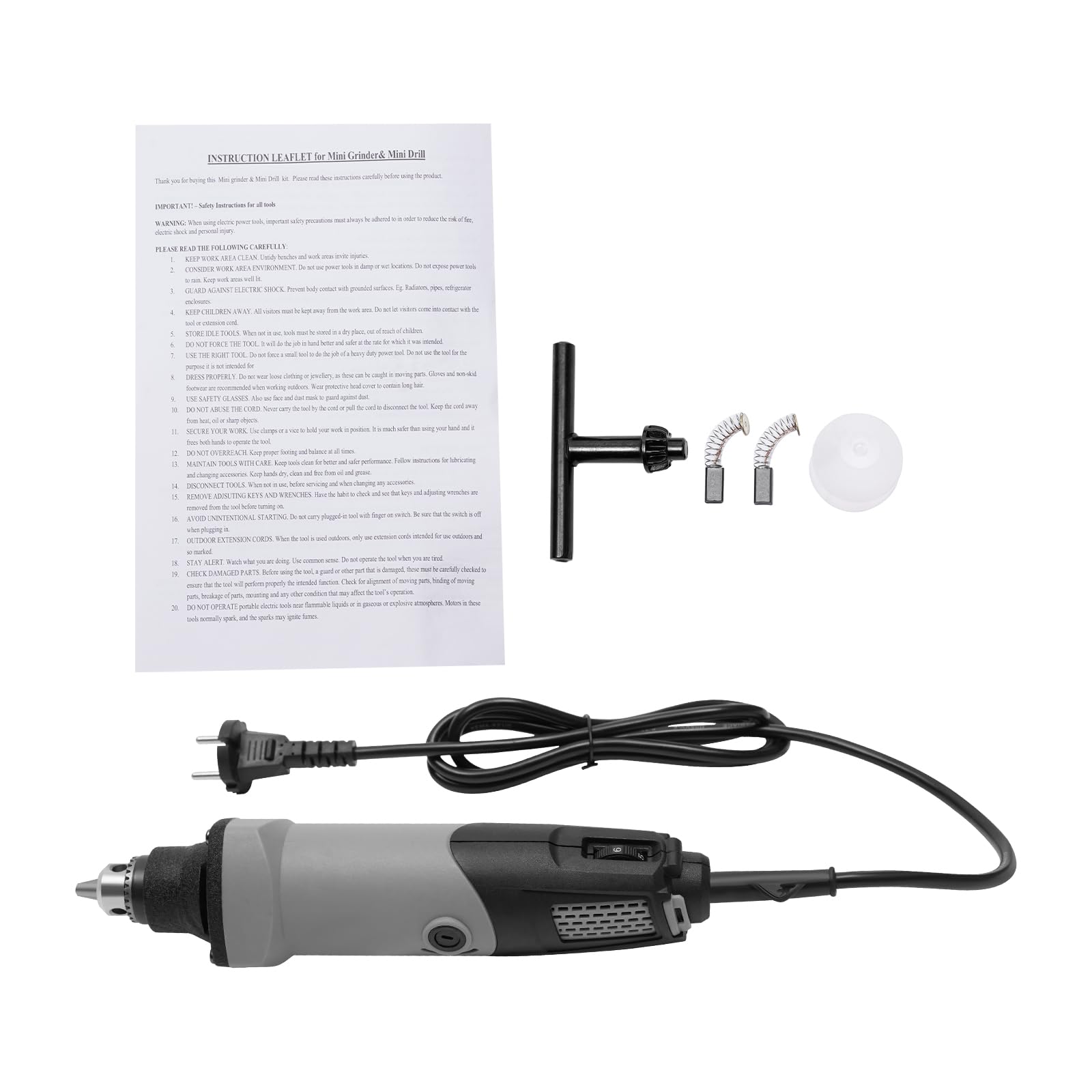 Smerigliatrice elettrica dritta 400 W 220 V, 6 modalità velocità, piccola e leggera per incisione, taglio, levigatura, lucidatura e foratura