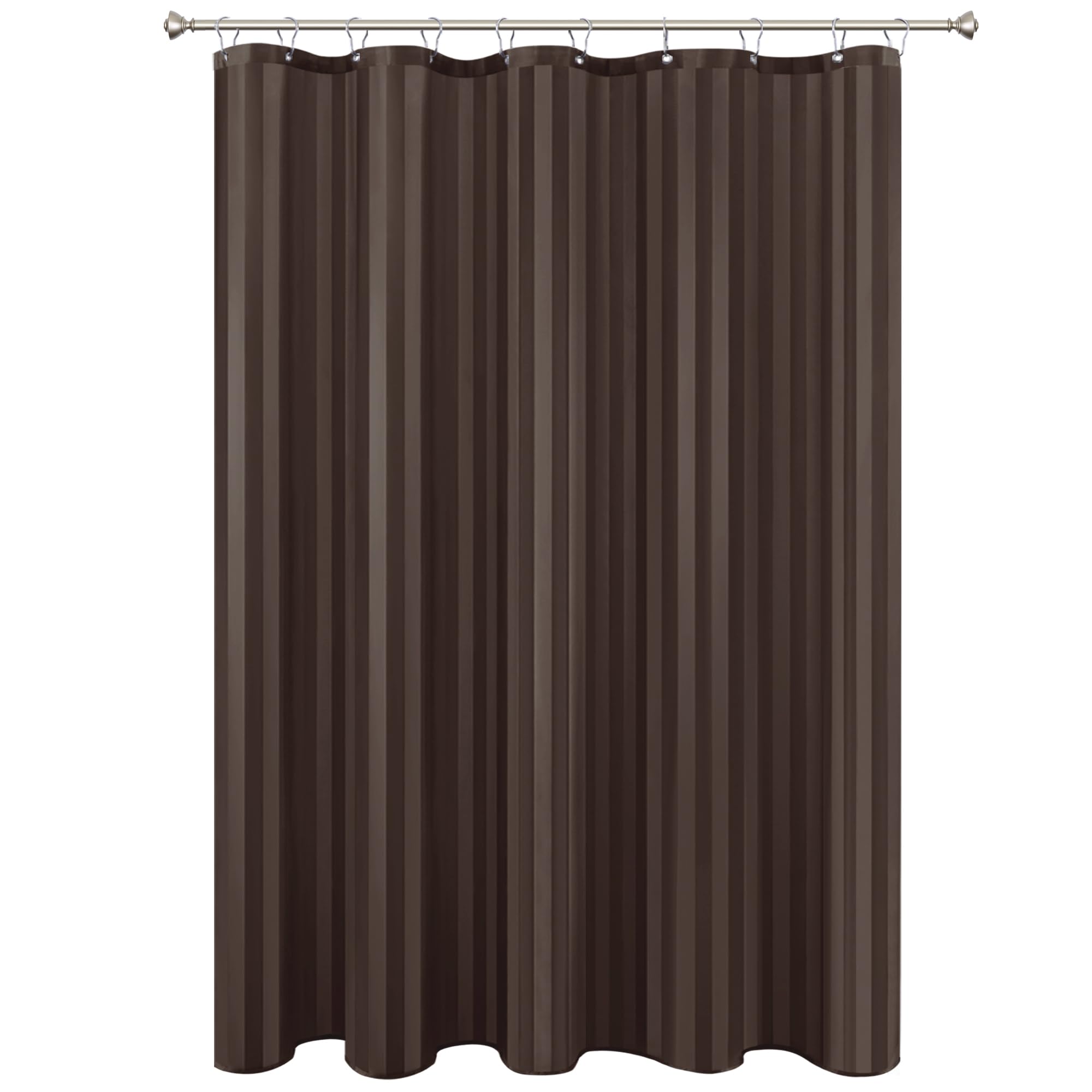 Rideau de douche en tissu haut de gamme à rayures marron 182cm
