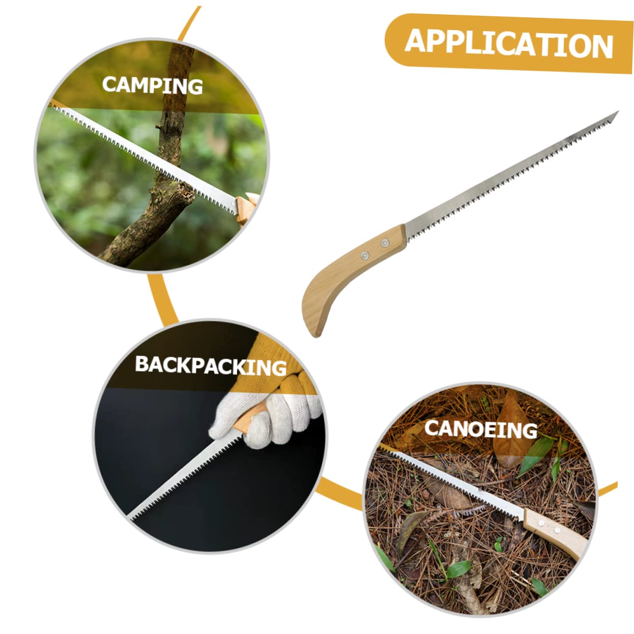GALPADA 3 Set Da Potatura Per Giardino A Trazione Da Campeggio Portatile Portatile A Mano A Mano Per Alberi A Mano Per Artigiani Del 2 pezzi*3