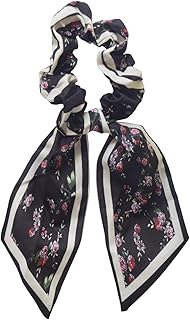 ربطة شعر ساتان بتصميم خاص للبنات من دافني - ابيض واسود