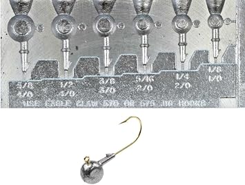 Do It Mold Round Socket Eye Jig Size 1/8, 1/4, 5/16, 3/8, 1/2, 5/8 Collar Ring & Barb Do it Mold 3340 RSE-6-A