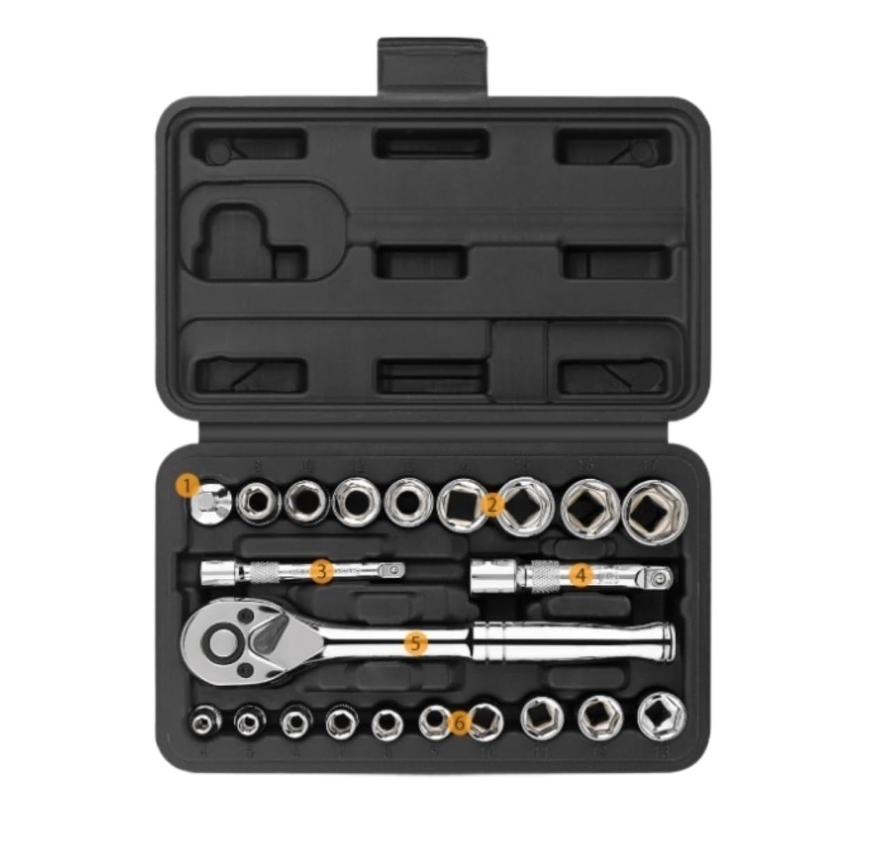Caja Herramientas Juego De Herramientas De Mano para El Hogar, Juego De Llaves De Trinquete De 22 Piezas para Reparación De Automóviles Caja De Herramientas Completa