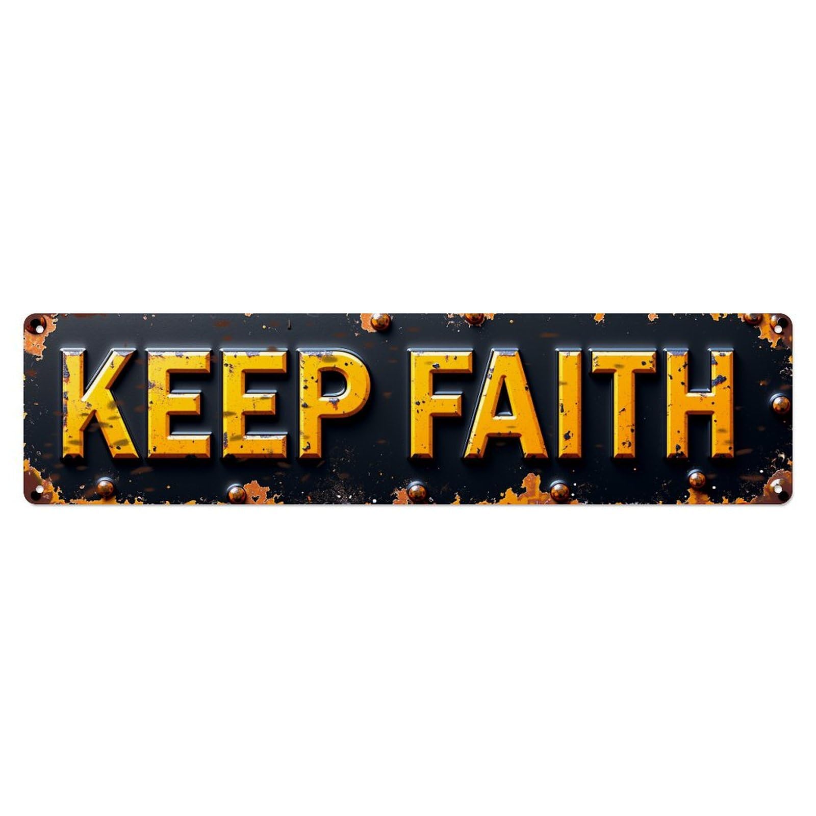 Keep Faith Metal Sign Pattern Metal Tin Sign Plaque
