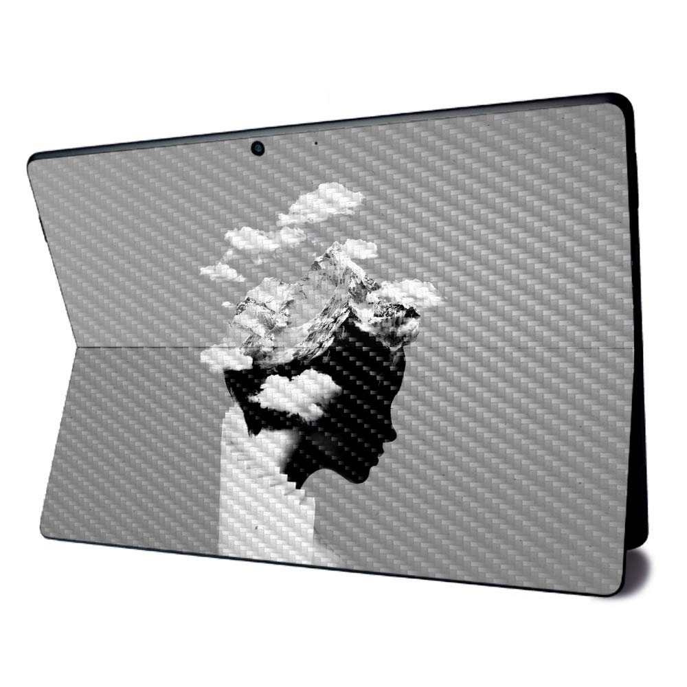 MightySkins Carbon Fiber Skin for Microsoft Surface Pro X - Cloudy Day | Textured Carbon Fiber Finish | Easy to Apply, Remove, and Change Styles | Made in The USA