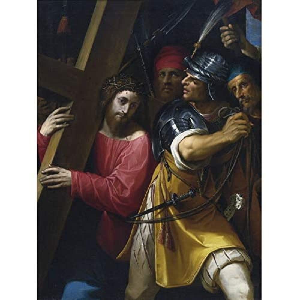 Artery8 Jacopo Ligozzi Christ Carrying Cross Religious Painting Unframed Wall Art Print Poster Home Decor Premium