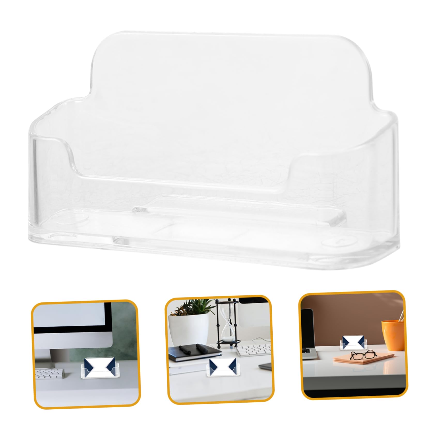 NUOBESTY 4 Juegos Tarjetero Transparente Tarjetero Tarjetas Visita Tarjetero Para Tarjetas De Visita Mesa Porta Tarjetas Carpeta De Tarjetas Pararse Base De La Tarjeta 、pc 4 Uds * 4
