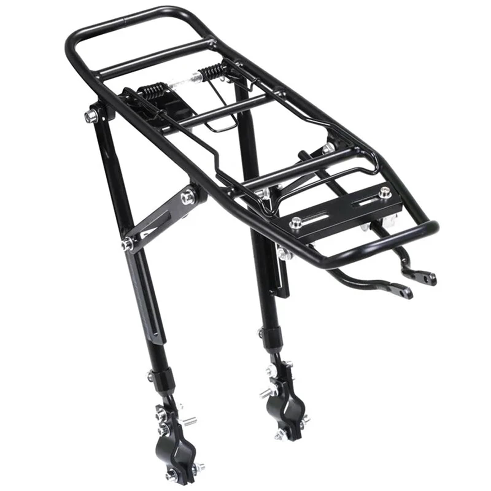 Tylny bagażnik rowerowy, Czarny aluminiowy tylny bagażnik na rowery Rower górski Kolarstwo dojazdy