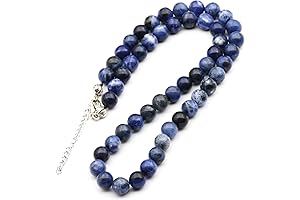 ElisaJewelryArt Natural Sodalite Crystal Necklace | Creativity Stone
