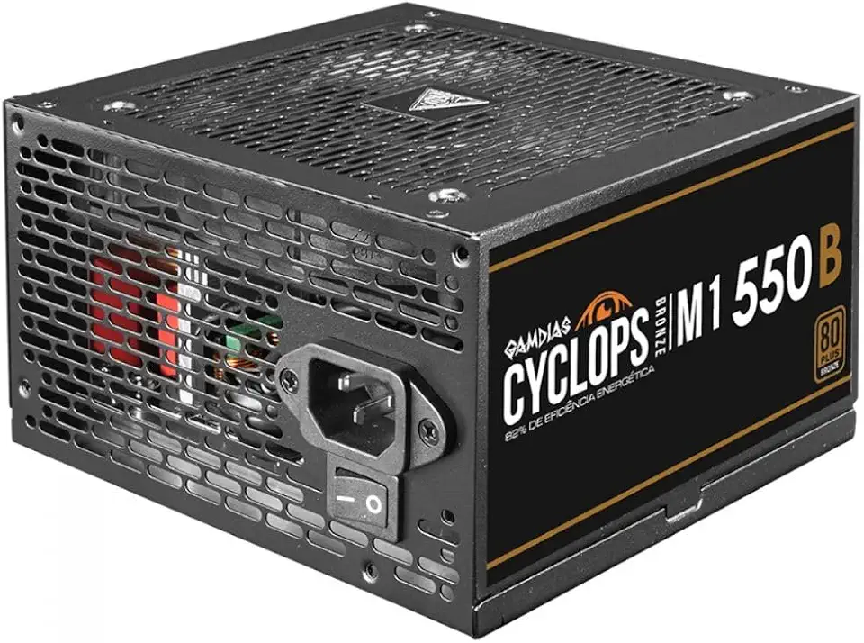 Fonte de Alimentação Gamdias Cyclops M1-550B - 550W, 80 Plus, Bronze, PFC Ativo, S/Cabo