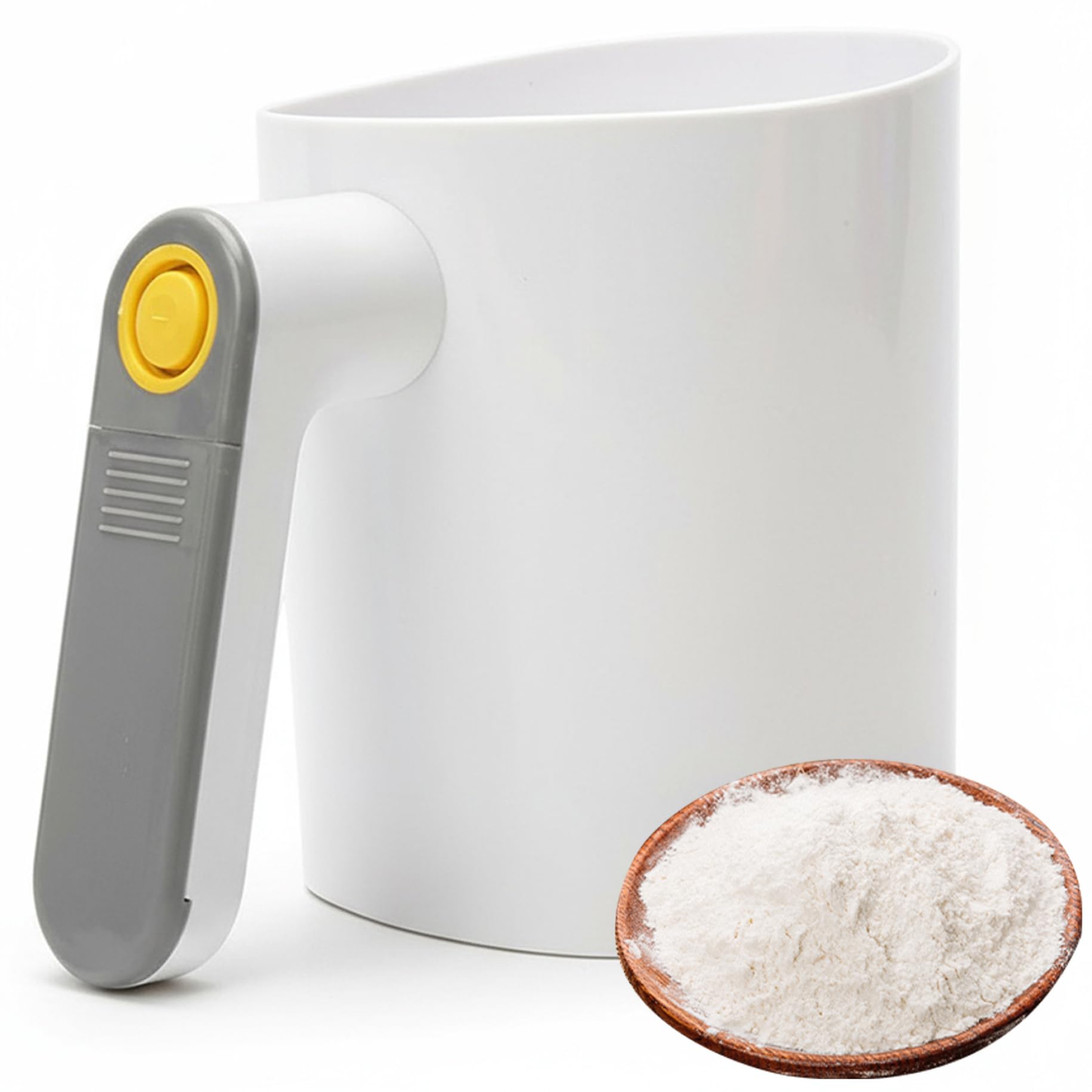 Tamis électrique pour farine blanc pour réussir vos pâtisseries