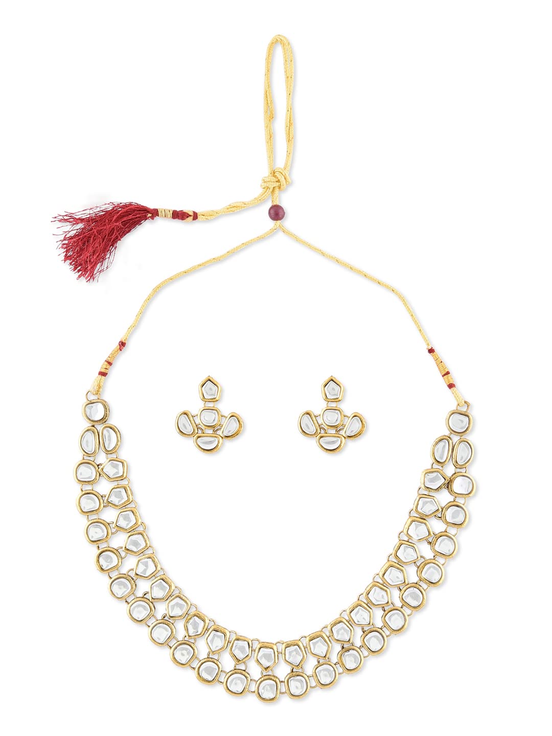 ZAVERI PEARLS Gold Tone Traditional Kundan Necklace Set For Women-ZPFK8711 (B07Q4B92TP) Amazon Price History, Amazon Price Tracker