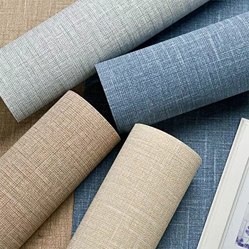 Gift_Source 11.8" X 39" Peel And Stick Wallpaper Fabric Linen Textured Wallpaper Self-Adhesive Contact Paper Faux Grasscloth Wall Stickers For Home Wall Countertop Furniture Decoration #TOP4