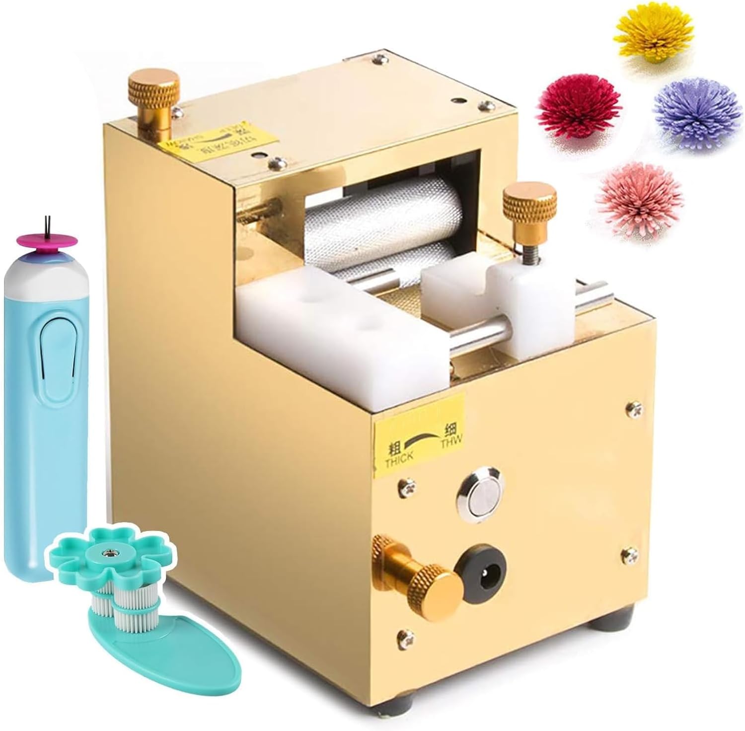 Electric Rechargeable Tassel Paper Cutter, Paper Quilling kit Tool, 350r/m Quilling Machine, 5~22mm Width Adjustable, with Roller Quilted Tool &Quilling Paper Pen, for DIY Lovers