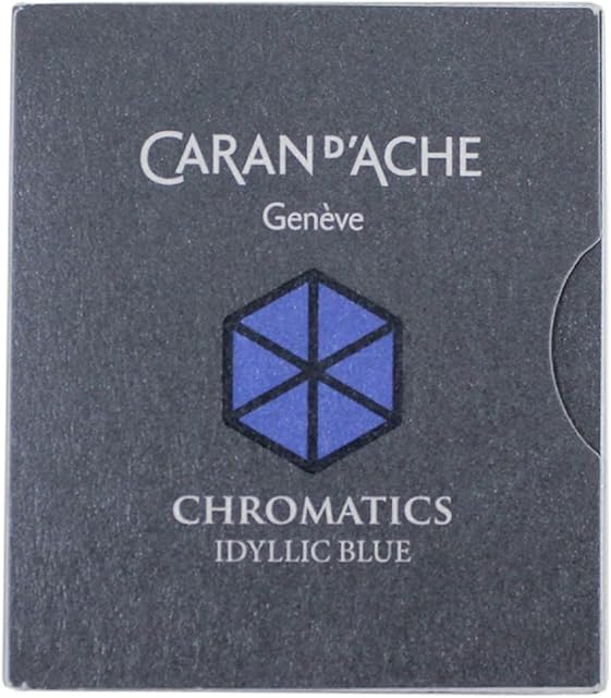 Cartucho para Caneta Tinteiro, Caran D'Ache, 8021.140, Azul, pacote de 6