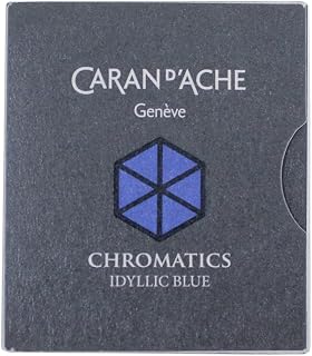 Cartucho para Caneta Tinteiro, Caran D'Ache, 8021.140, Azul, pacote de 6