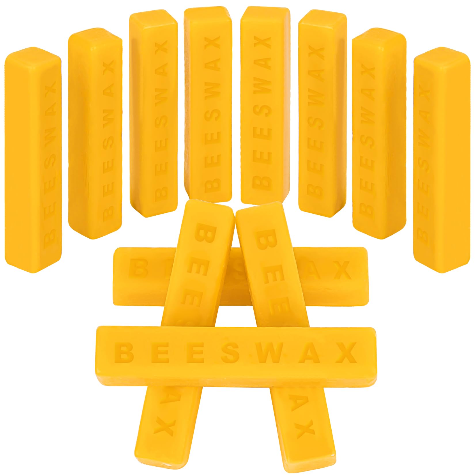 Sukh 290g(10.23oz) Yellow Beeswax-Bar - 12 Pcs Beeswax Block - Triple Filtered Wax Bar Candle Wax for Candles Making Skincare,Lip Balms,Lotions,DIY Projects,Soap