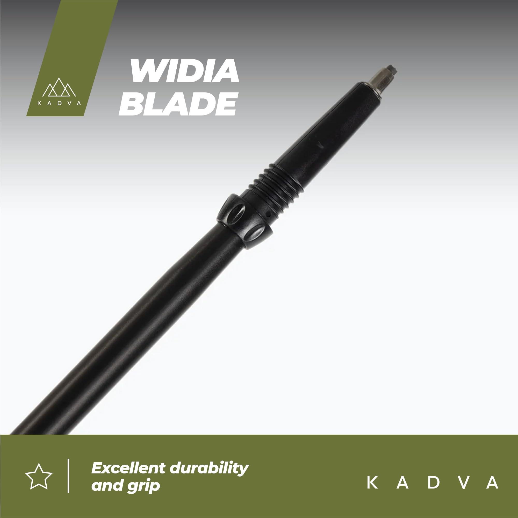 KADVA Bastones de Trekking Torre en Color Gris, tamaño Ajustable 65-135 cm, Mango de Polipropileno y Espuma EVA para Mayor Comodidad al Usuario, Bastones de Aluminio, robustos y Resistentes a los