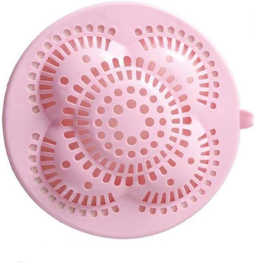 Seroda Kitchen Bathroom Silica Gel Strainer Shower Shroom the Revolutionary Drain Protector Hair Catcher/Sink filter (Pink)