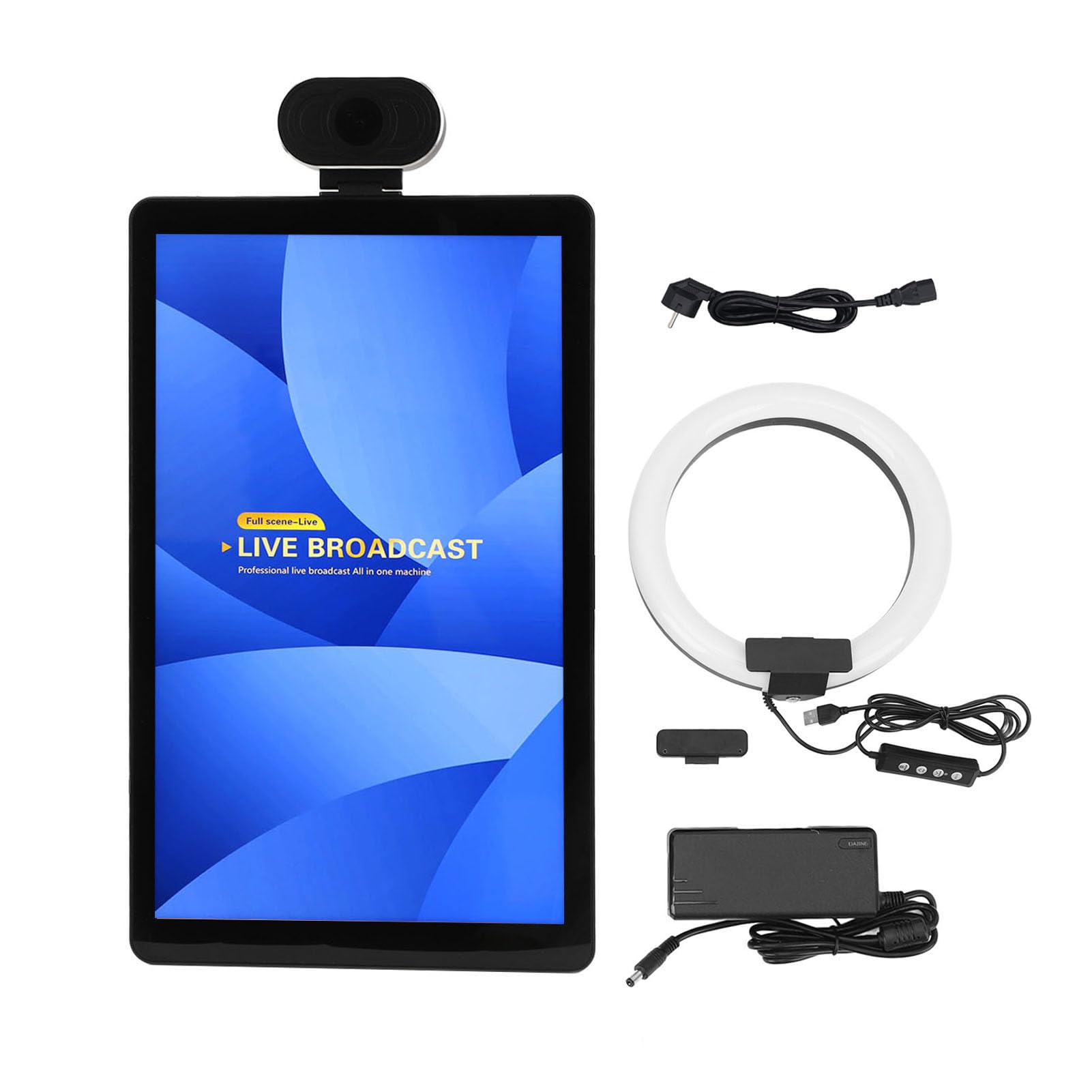 Qcwwy Transmisión en Vivo Pantalla Táctil Interactiva Máquina de Transmisión en Vivo Virtual Inteligente Pantalla Grande para Escritorio, Monitor de Cámara para Escultura de (Enchufe