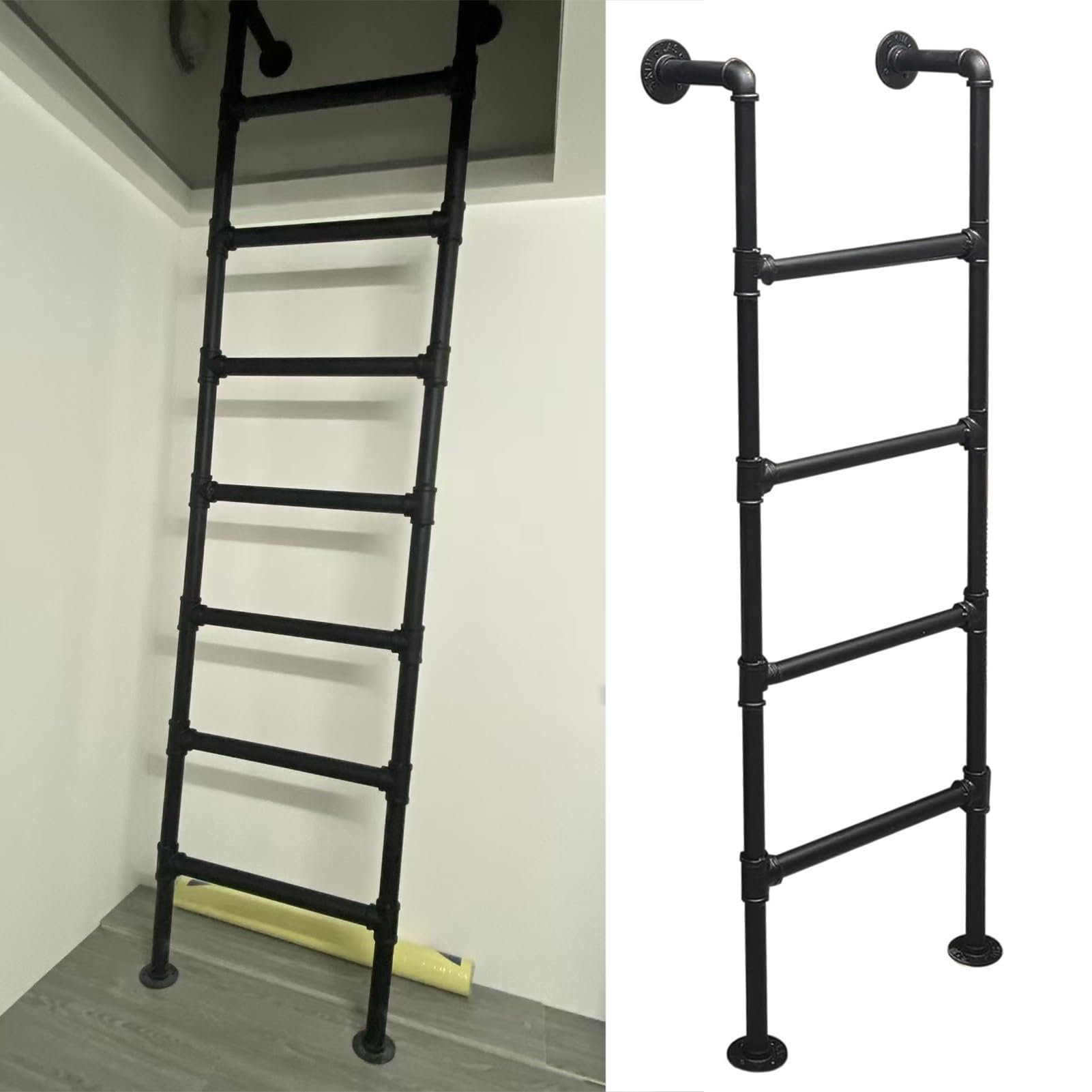 Escalera para pozo de ventana ajustable hasta 190 cm con carga de 150 kg
