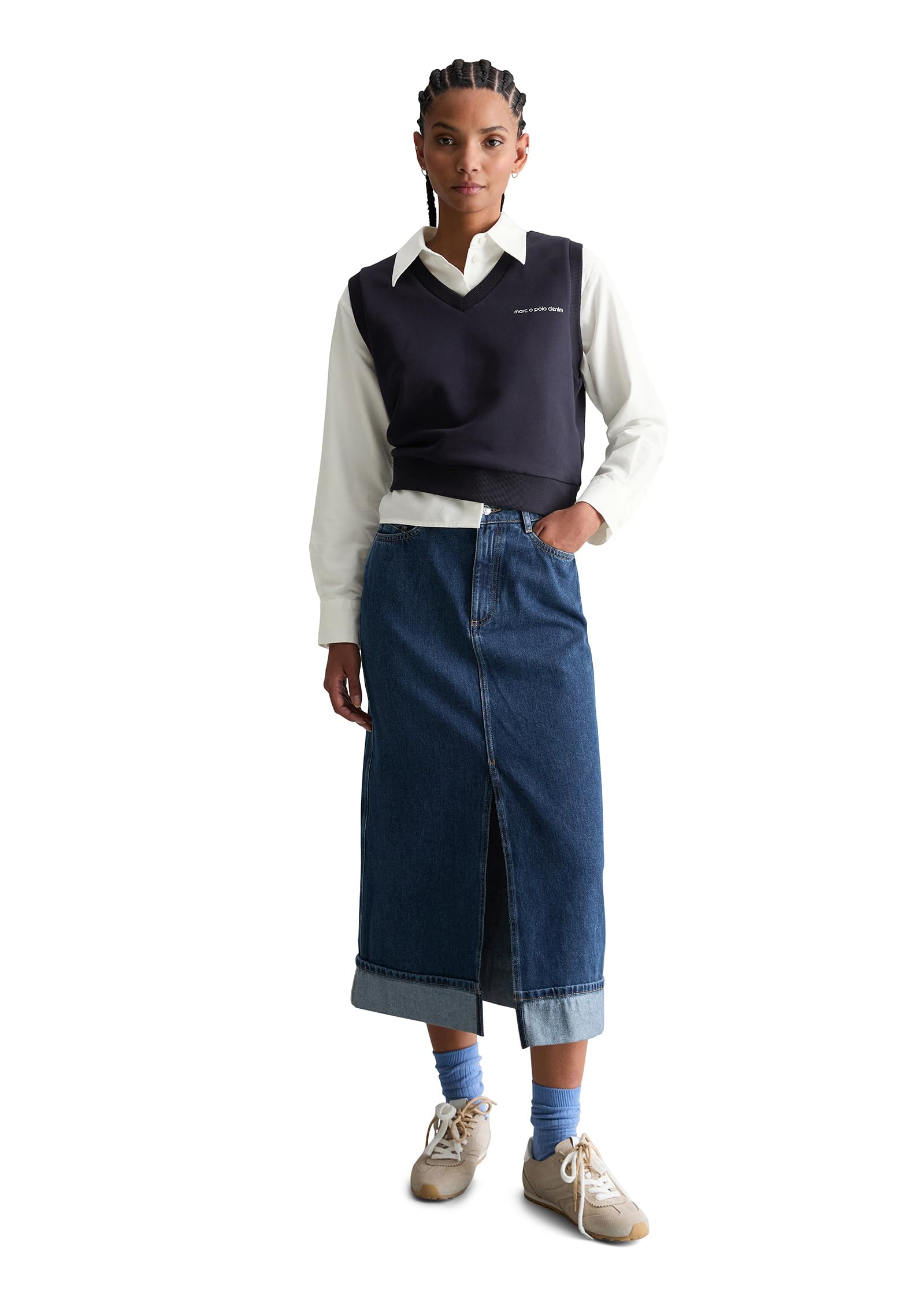 Marc O'Polo Denim Sweat-V-Neck-Pullunder Regular
