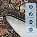 GarveeHome Brown Vintage Floral Washable Rugs 5x7 for Living Room Black Boho Botanical Retro Rug Low Pile Stain Resistance Non Slip Carpet for Bedroom Nursery Dining Room