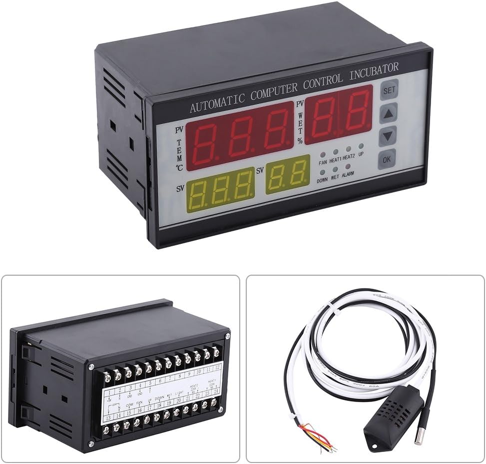 Incubator Controller Automatic Incubator Thermostat Temperature Humidity Controller -10℃~60℃ 220V