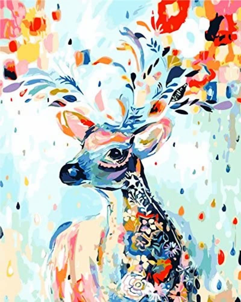 YEESAM ART Paint By Numbers Kit - 16x20 Inch Famous Paintings DIY Canvas