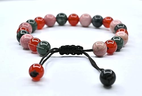 Miniatura 184 de Natural Healing Crystal Bracelet for Women - Mens Bracelet Energy Balancing Gemstones Set - Adjustable Stone Bead Bracelet for Men and Women - Anger