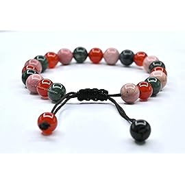 Amazing Gemstone Immunity Manifestation Bracelet - Carnelian Rhodonite Moss Agate Bracelet Set for Men Women Healing Calming Anxiety Stress Relief Gifts Pulseras Para Hombres Mujer Stocking Stuffers