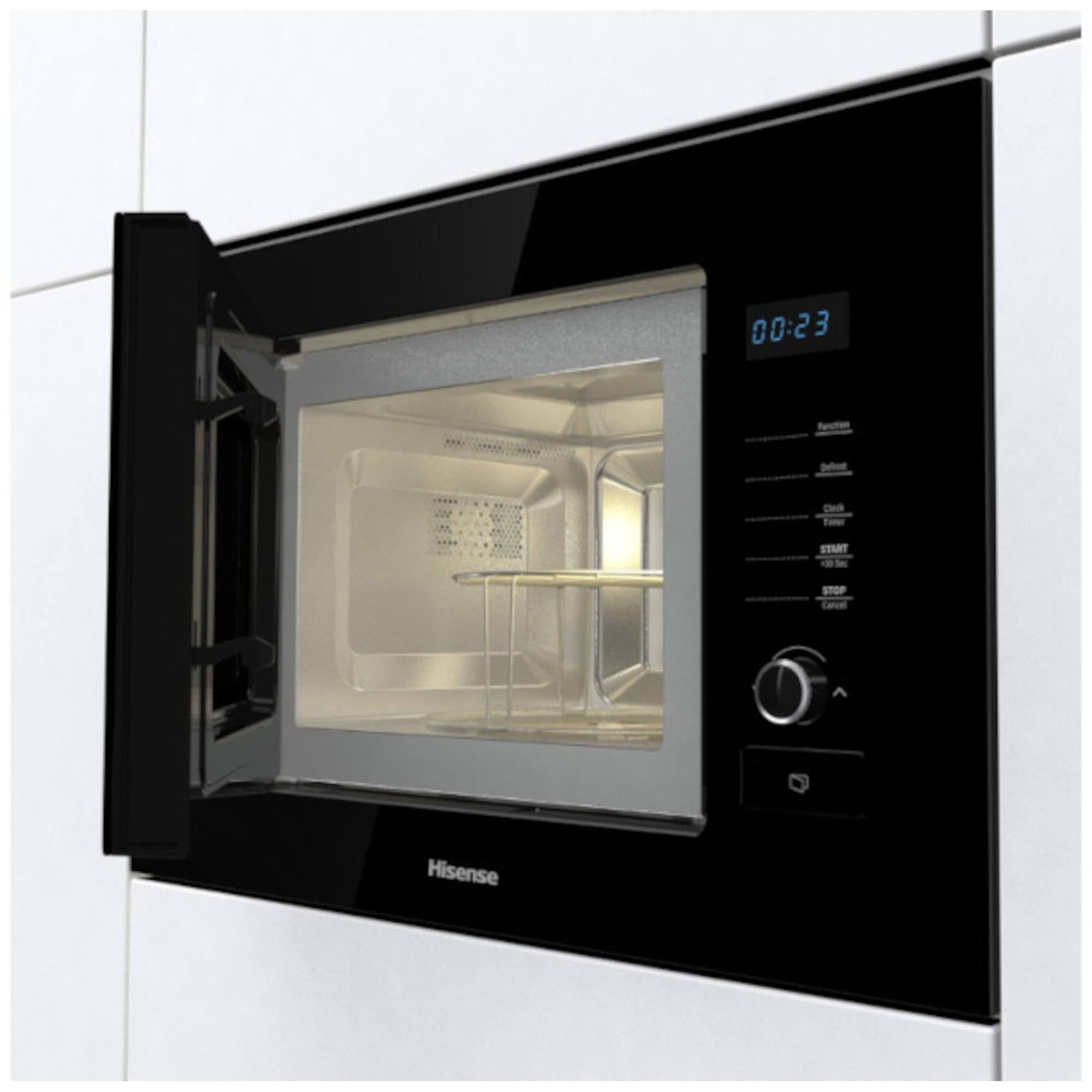 Hisense HB20MOBX5UK Integrierte Mikrowelle, 20 Liter, 800 W, Schwarz