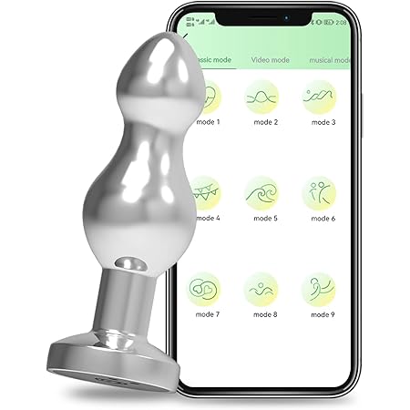 Vibrating Butt Plug, Tluda Stainless Steel Anal Plug Vibrator with 9 Vibration Modes, Anal Sex Toys Vibrating Buttplug, Butt Plugs Prostate Massagers, Adult Sex Toy for Beginners