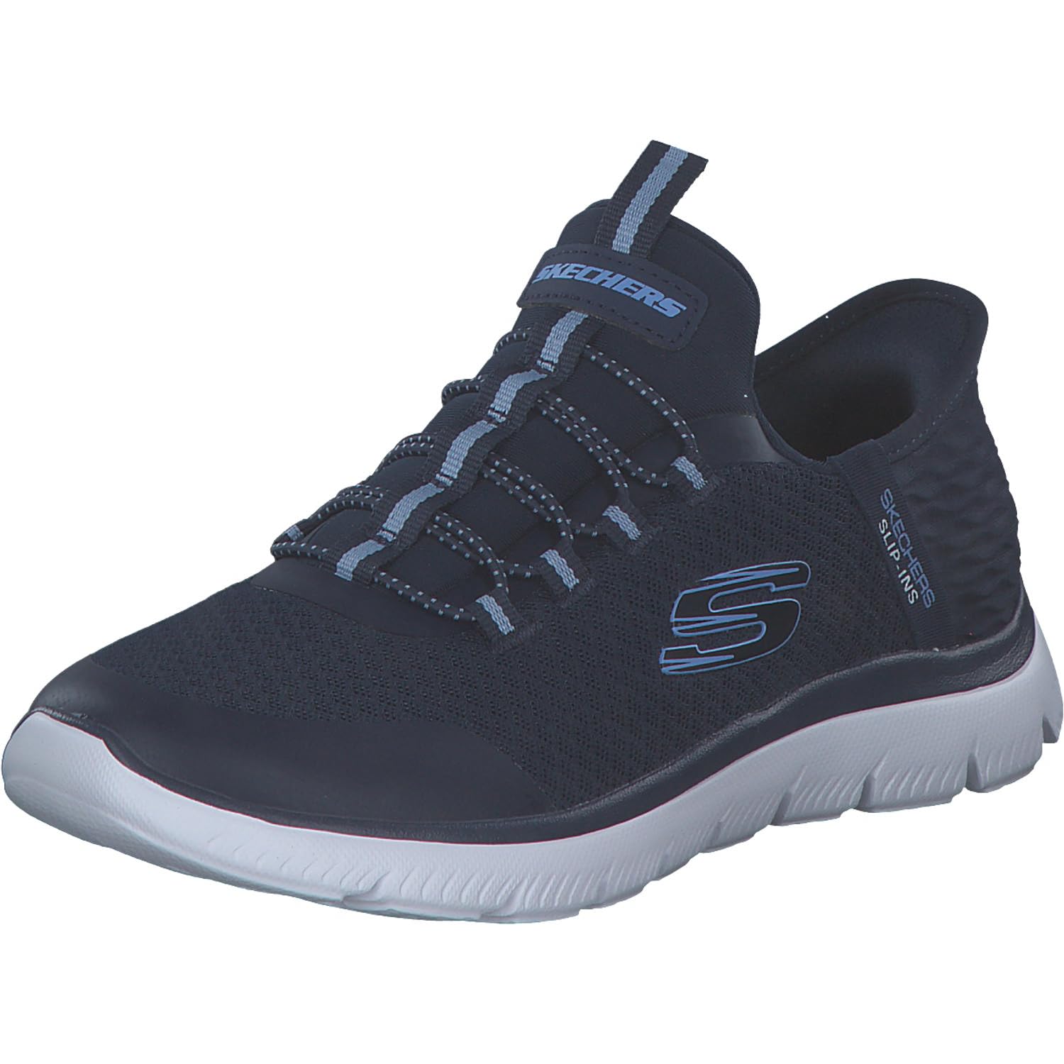 Skechers Girl's Summits 303919L Slip-in Trainers, Navy Mesh/Trim, 10.5 UK Child
