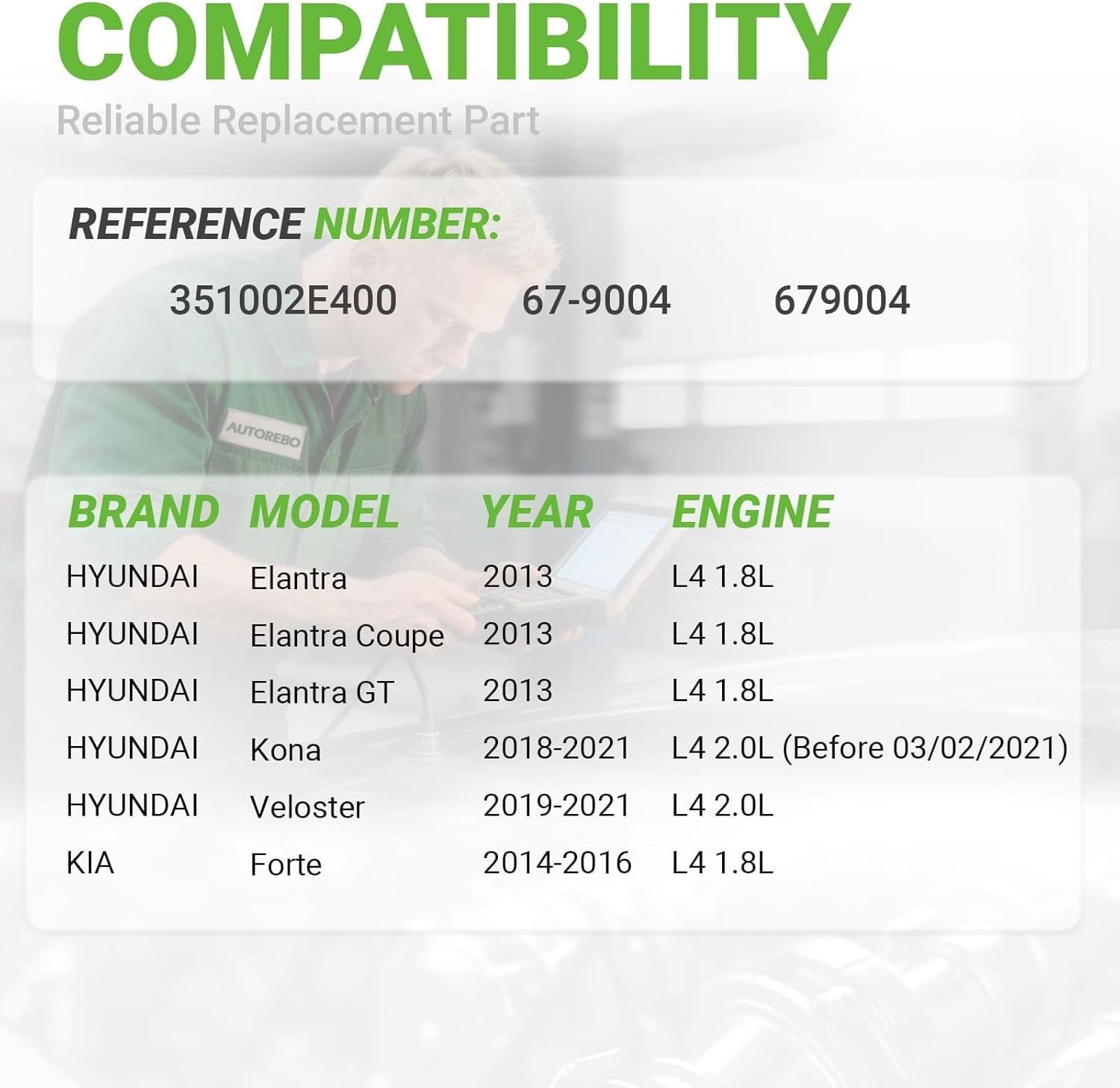 Electronic Throttle Body Compatible with Hyundai Elantra 2013,Elantra Coupe 2013,Elantra GT 2013,Veloster 2019-2021,Kona 2018-2021 & Kia Forte 2014-2016,351002E400 67-9004 679004 35100-2E400 TB1182