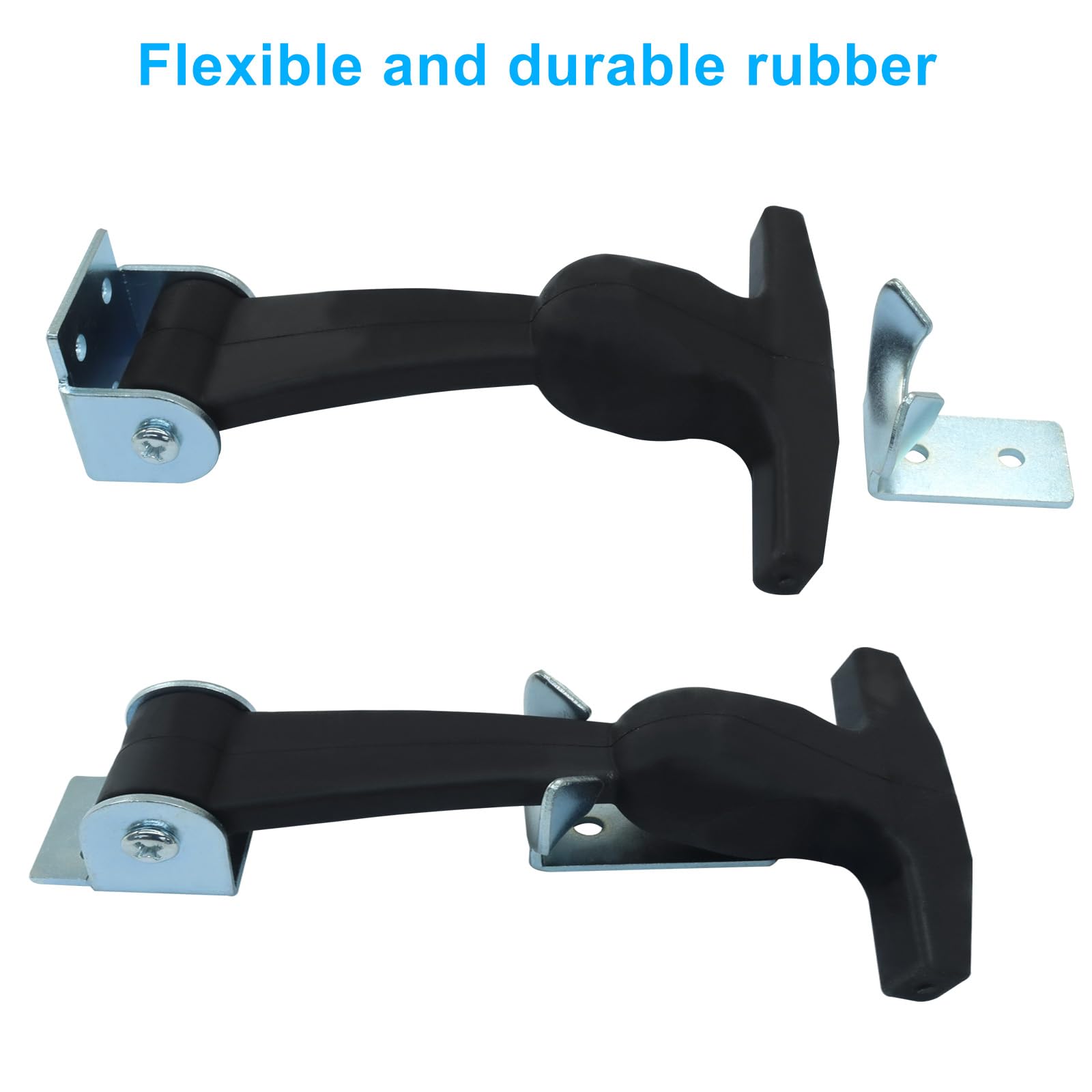 Elastic Stainless Steel Rubber Hood Catch - Flexible T-Handle Hasp Rubber Flexib - View #5