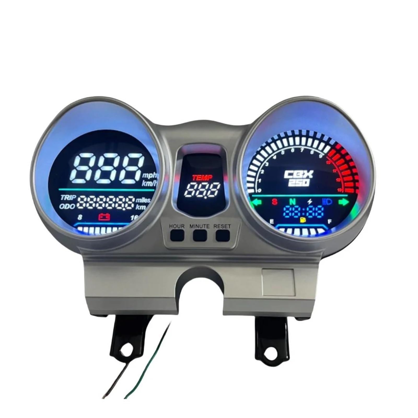 Compteur de vitesse pour moto, tachymètre universel LCD pour tableau bord, pour CBX250 CBF250 Twister 2001 – 2008