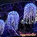 Bulyoou Halloween DIY Jellyfish Costume Set Including Clear Bubble Umbrella Ribbons LED String Lights Eyes and Glue for Halloween Costume Sea Creature Cosplay