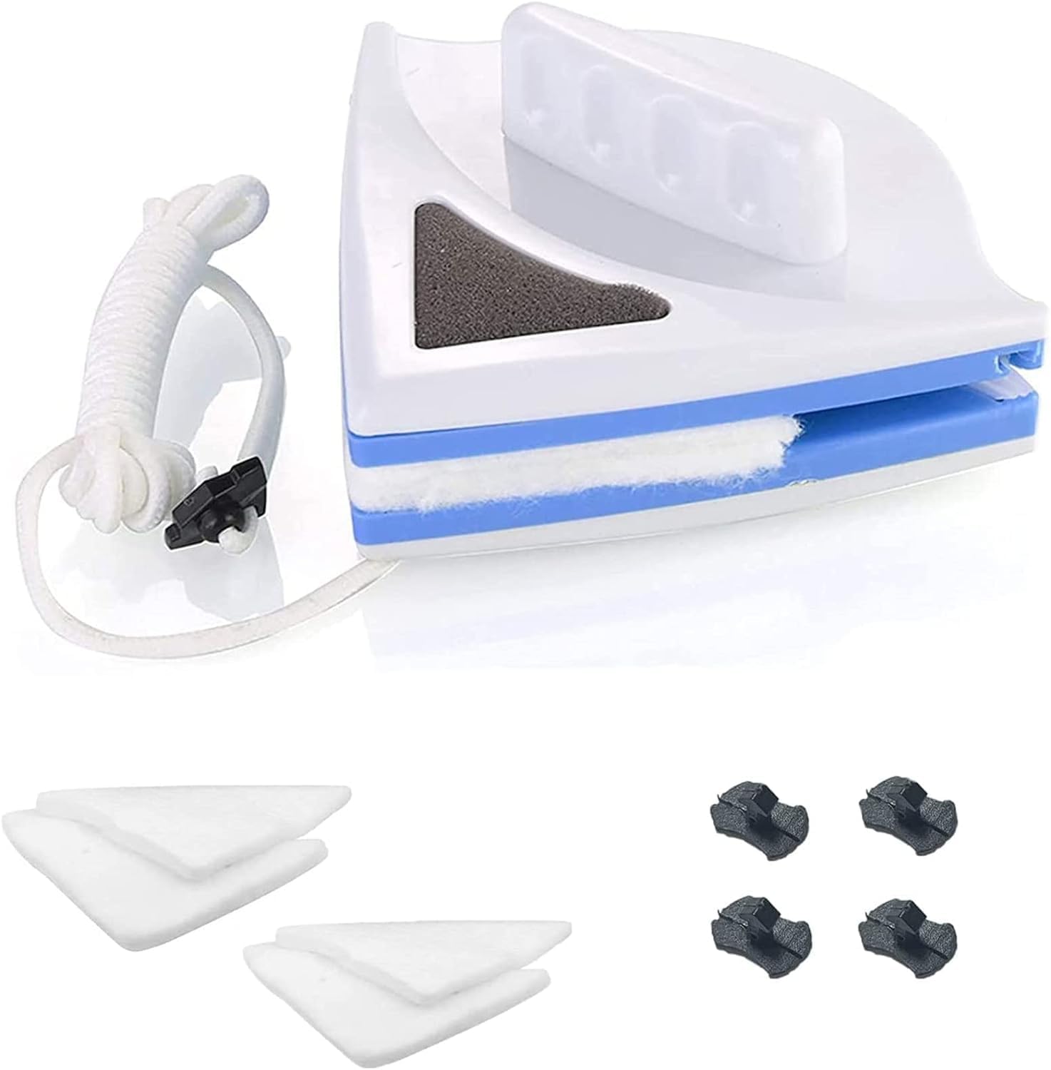 LootWagon Magnetic Window Glass Cleaner | Doublefaced Glass Cleaner | Double-Side Glazed Two Sided Wiper with 2 Extra Cleaning Cotton Squeegee Washing Equipment Household Magnet (Multicolor) (B0D6BR7B4B) Amazon Price History, Amazon Price Tracker