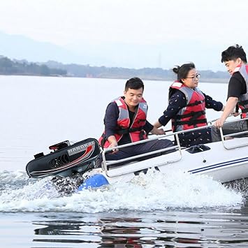 CNCEST Outboard Boat Motor Engine Inflatable Boat Fishing Boat Engine Power for Sailboats Small Yachts