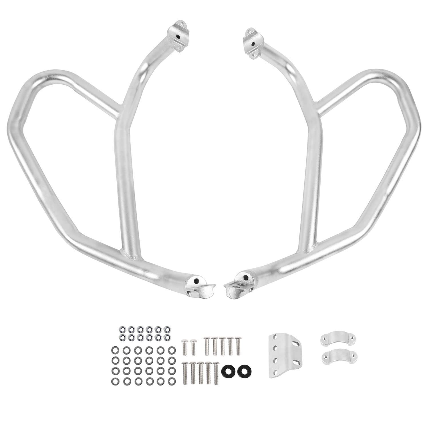 Motorcycle Engine Guard Bumper Protector Highway Crash Bars Frame Falling Slider Stunt Cage Gas Tank Protection for NC750X NC 750 X NC 750X NC-750-X 2021 2022 2023 21-23 (Argento)