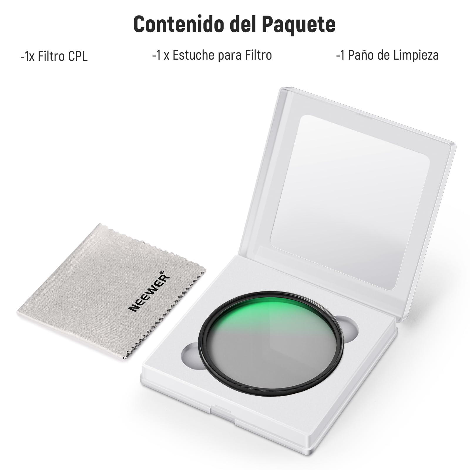 NEEWER Filtro Polarizador 82mm Polarizer Filter Circular MC CPL con Multi Resistente Nano de 24 Capas con Vidrio óptico HD para Lentes, Reduce la Reflexión/el Deslumbramiento/Mejora el Contraste