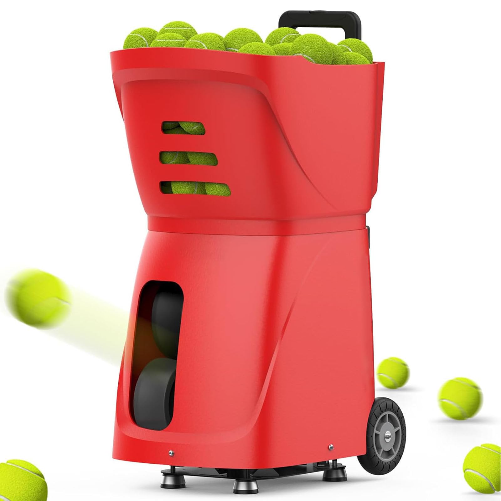 Lanciatore automatico di palline da tennis per allenamento e pratica, controllo remoto e app, alimentato a batteria, modalità di allenamento complete