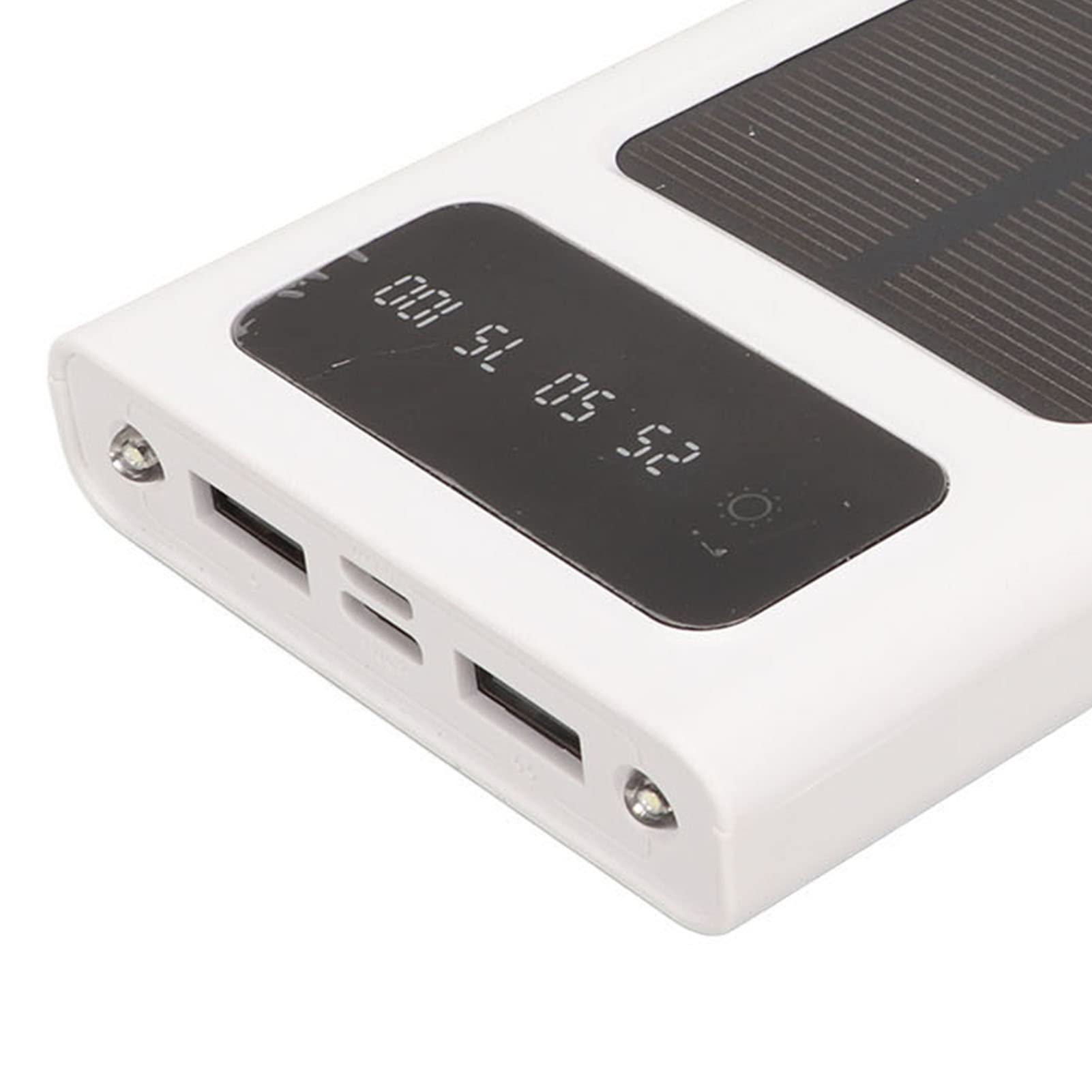 Solar Power Bank, Caricatore Portatile For Telefono Solare Da 20000 MAh, Display Di Alimentazione Con Doppia Uscita Caricatore Portatile For Telefono Solare Da 20000mAh(D)