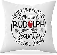 Vista 1 de HONLUNG, Fundas de almohada de Navidad, fundas de almohada de Navidad de 18 x 18 pulgadas, almohadas decorativas, almohadas de Navidad para sofá