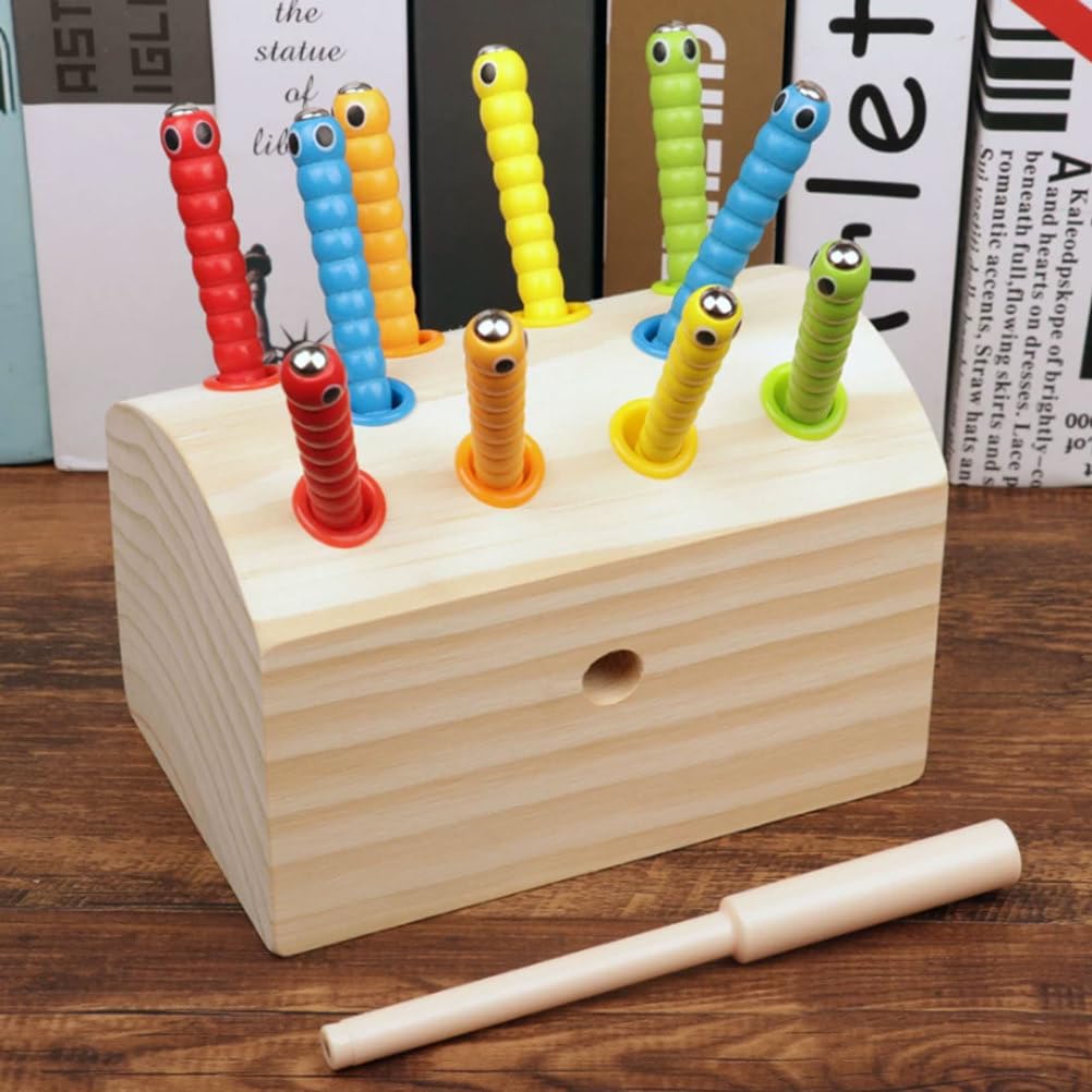 Jeu éducatif Montessori Bois vers aimantés