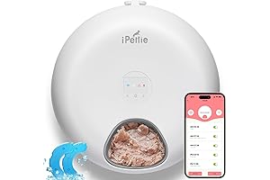 iPettie Donut Frost WiFi 6 Meal Automatic Cat and Dog Food Dispenser with App Control