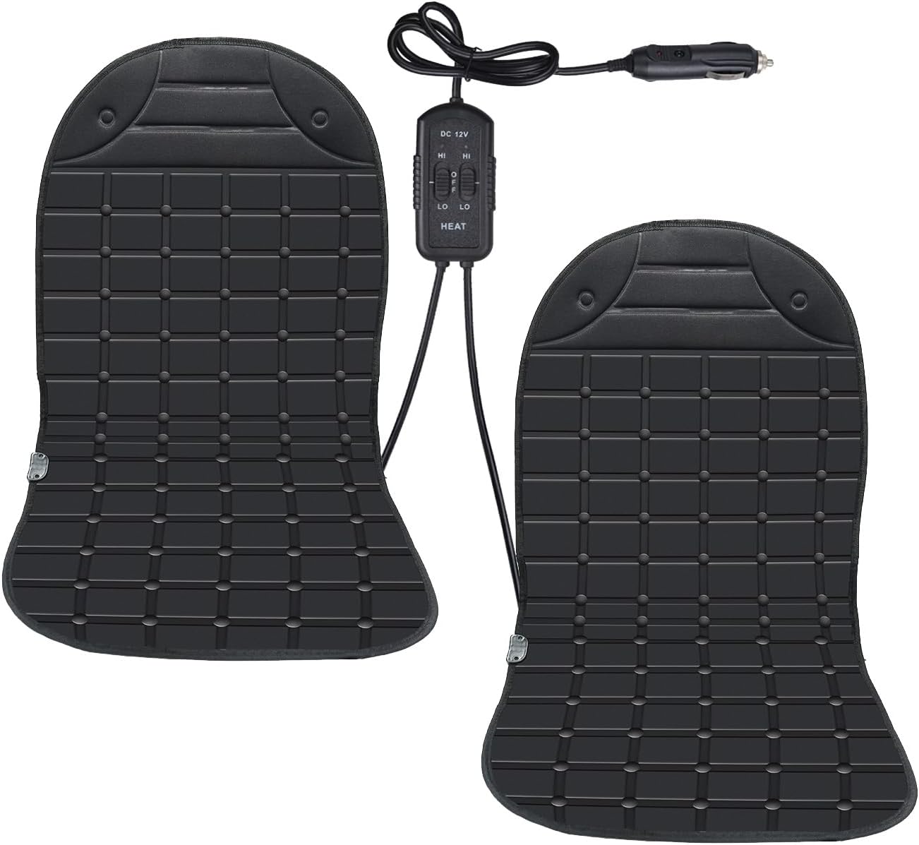 2 Pack Seat Cushion Winter Seat Cover, Black