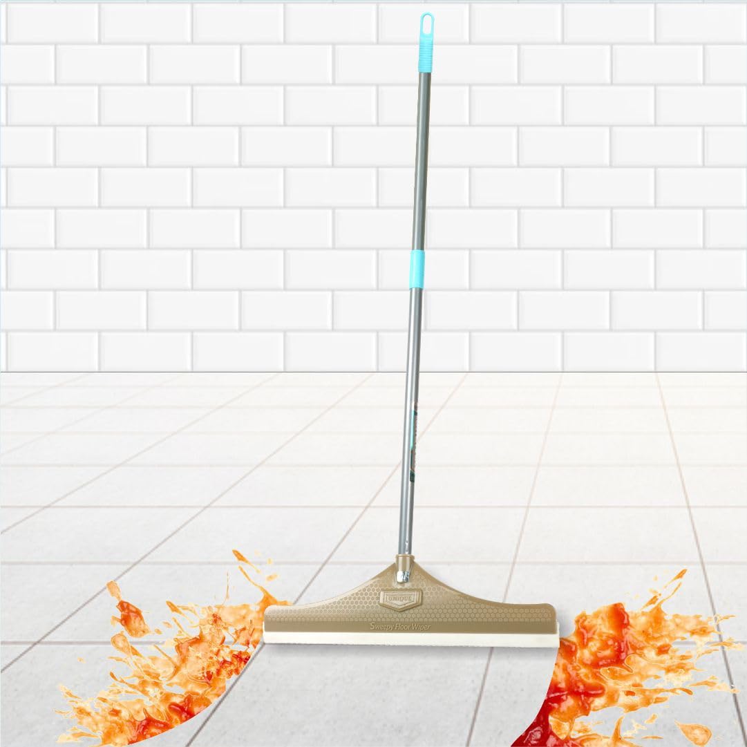 UNIQUE SWEEPY Wiper for Floor Cleaning Light Weight with Foldable Long Metal Handle Rod & Virgin Plastic Blade (16X42in) with Double Lip TPE Rubber for Floor Drying (Pack of 1) (B0CPSFMYPW) Amazon Price History, Amazon Price Tracker