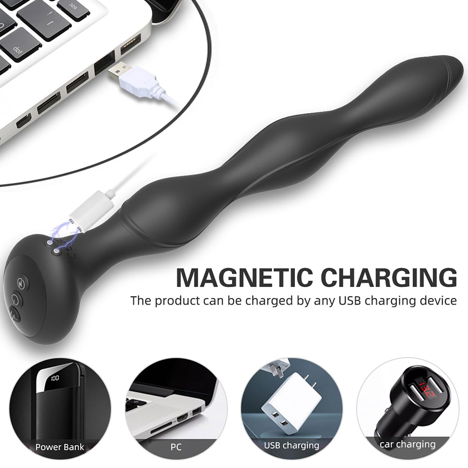 HXLXW Analvibratoren Anfänger Analplug# für Männer und Frauen mit 10 Vibrationsmodi und 5 Elektroschockmodi Dildo Vibrationen Sexspielzeug, G-Spot Prostate Stimulator Massager für Parre Extrem Sex