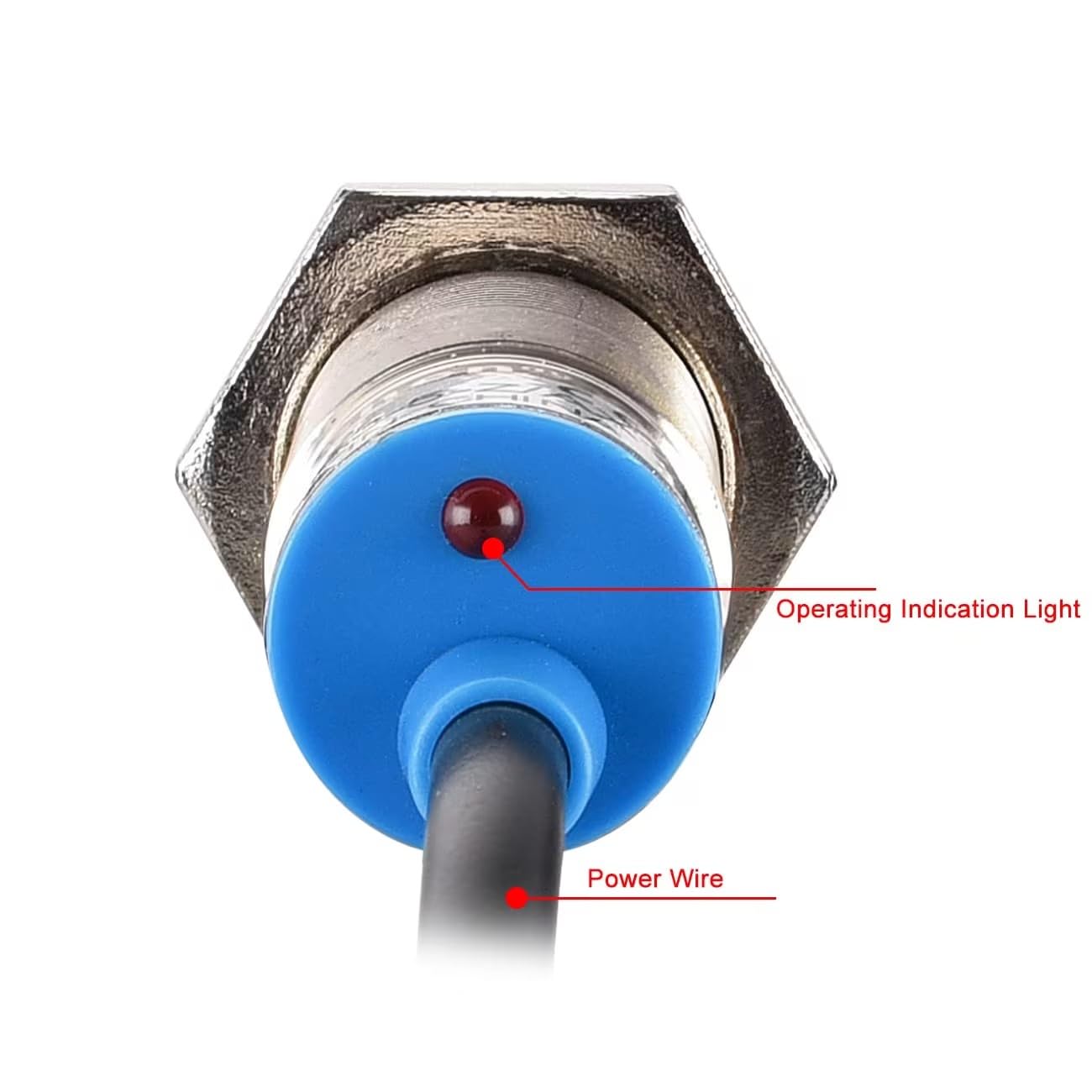 Heschen M12 Détecteur de proximité inductif, Type blindé, LJ12A3-2-Z/BY, Détecteur 2mm, 10-30VDC 200mA, PNP normalement ouvert (NO), 3 fils (10)